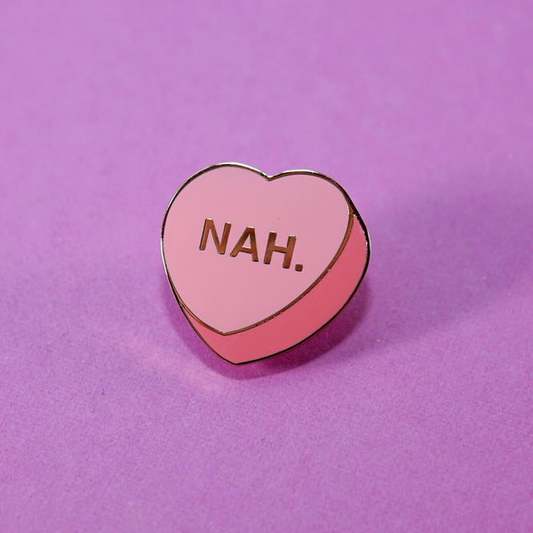 NAH. Candy Heart Curve Enamel Pin