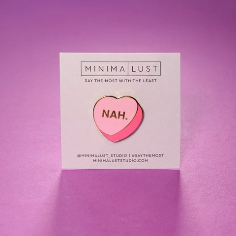 NAH. Candy Heart Curve Enamel Pin