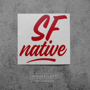 SF Native Red Vinyl Decal