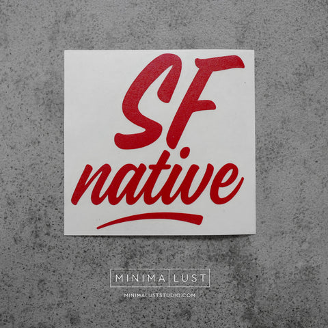 SF Native Red Vinyl Decal