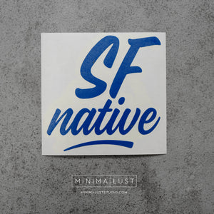 SF Native Blue Vinyl Decal