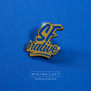SF Native Blue & Gold Enamel Lapel Pin