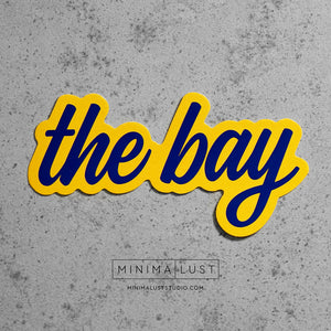 The Bay Blue & Yellow Die Cut Sticker