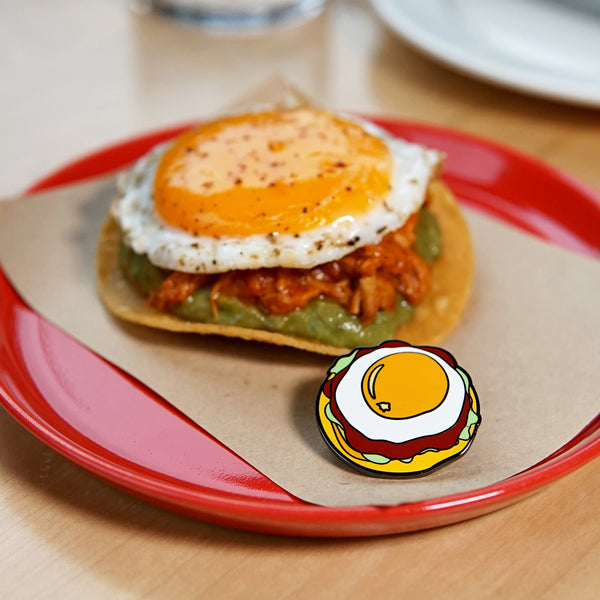 CHINO HK x Minimalust: Chicken & Egg Tostada Enamel Pin